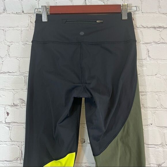 ATHLETA ASYM COLORBLOCK SUPERSONIC TIGHT PANT YOGA FITNESS XS - Picture 6 of 12